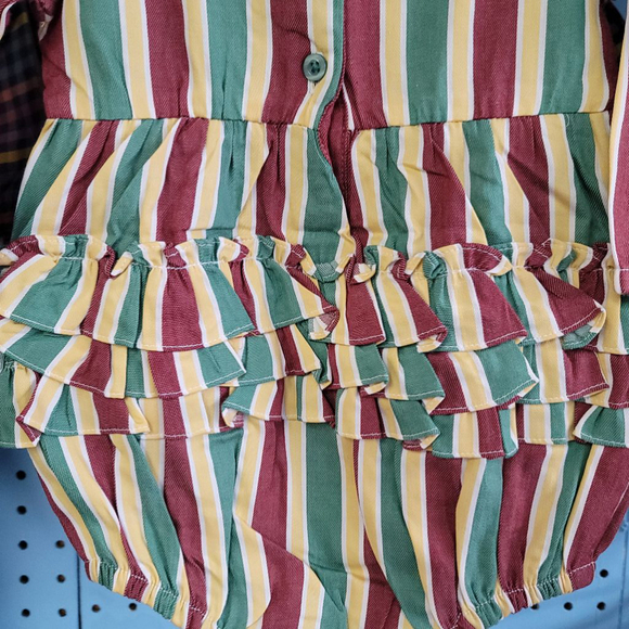 Ruffle butts jolly stripe flutter bubble romper new with tags - Picture 3 of 5